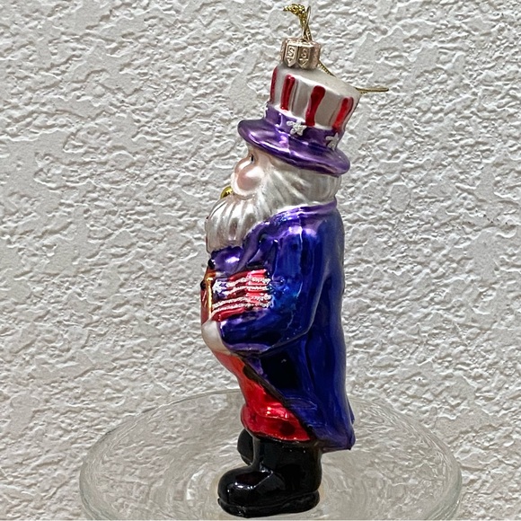 Vintage Summit Uncle Sam Hand Blown Mercury Glass Christmas Ornament - Picture 6 of 12